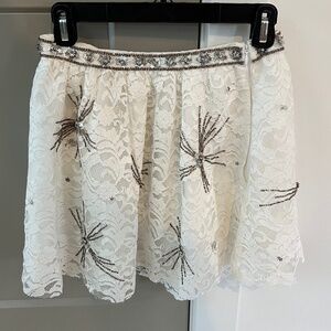 Loveshackfancy lace sparkle skirt